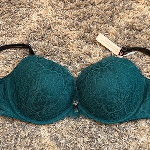 Victoria's Secret Teal Lace Push-Up Bra (38DD)-NWT